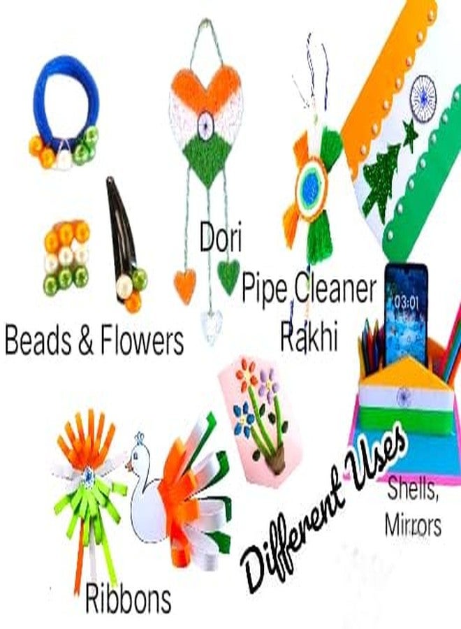 CREATIVE PENCIL All-Inclusive Decorative Art and Craft Material, Ideal for All Group DIY Craft Kit for Special Occasions, Festivals (Tricolor Kit) - Image 5